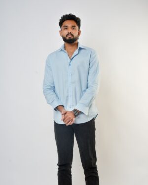 The Azure Breeze | Breathable 60s Cotton